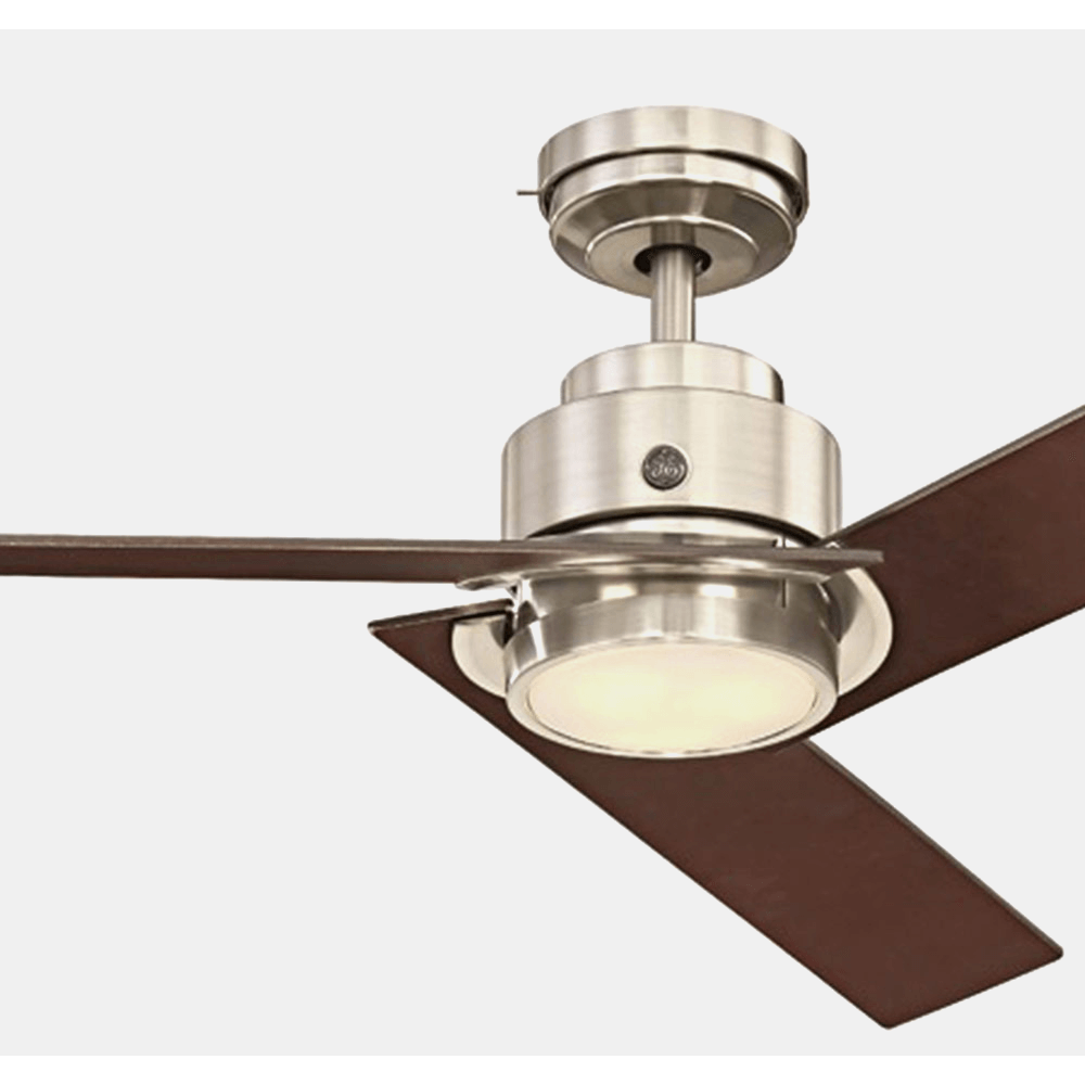 GE Phantom 54 In Brushed Nickel Indoor LED Ceiling Fan With Remote Control for sale online 